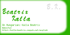 beatrix kalla business card